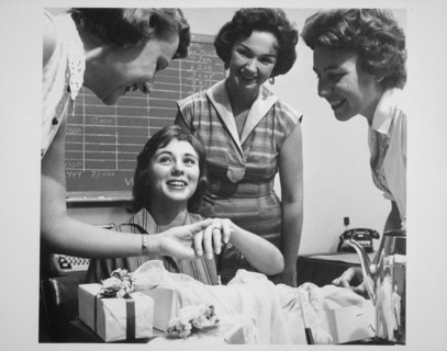 Bride-to-be Congratulated by Co-workers