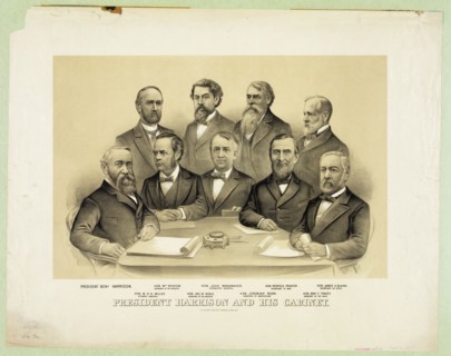 President Harrison and his cabinet c 1889