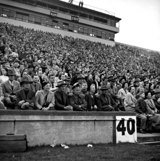 October 1950 - View of Crowd at Michigan State College vs Maryland at East Lansing Football Game