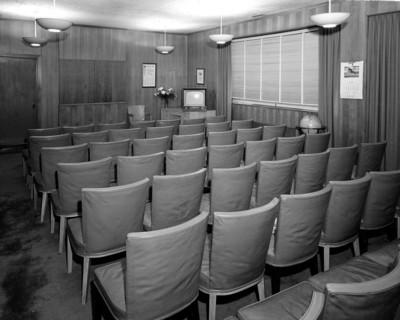 Empty charis in a conference room