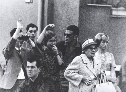 Berlin, October 1961. Tears In West Berlin. A Young Couple In West Berlin Looks Across the Dividing
