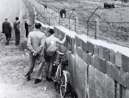 Here, on the Line Between the Outskirts of West Berlin (Left) and East Germany, the Communists Are
