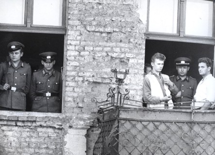 10/3/1961 - The Windows Up to the 4th Level of the Evacuated Houses at Bernauer Strasse Are