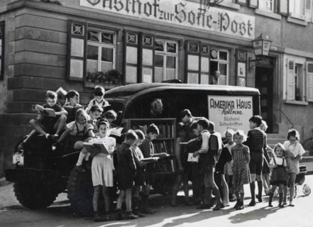 Bookmobile in German Towns ca. 1948-1954