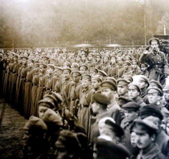 Review of the students from the Military academy'