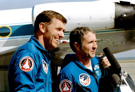 Astronauts Joe H. Engle