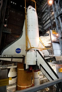 In the Vehicle Assembly Building at NASA's Kennedy Space Center in Florida