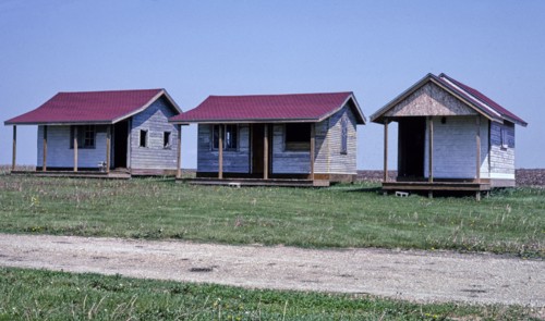 Youngville Cafe cabins three cabins Route 30 near Van Horne Iowa ca. 2003