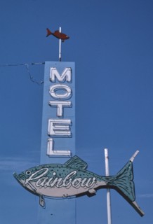 2000s United States -  Rainbow Motel sign