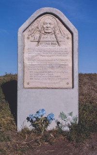 1980s America -   Sitting Bull Monument, Route 1806, Mobridge, South Dakota 1987