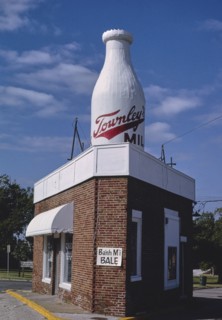 1990s America -  Townley milk bottle, 24th and Classen Streets, Oklahoma City, Oklahoma 1993