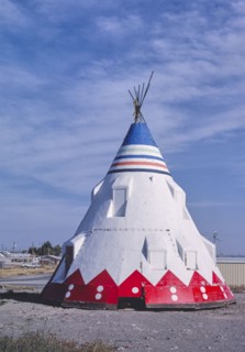 1980s America -  Teepee cafe, Browning, Montana 1987
