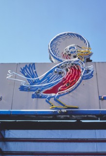 1980s United States -  Red Robin Diner sign, Johnson City, New York 1988