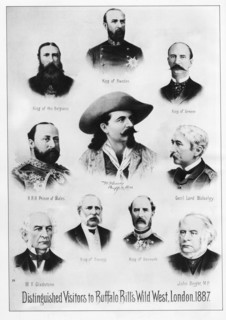 Buffalo Bill Poster, Distinguished visitors Gentlemen to Buffalo Bill's Wild West, London 1887