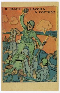 The infantryman works by the piece