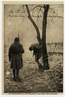 The punishment of a prisoner Italian soldier WWI