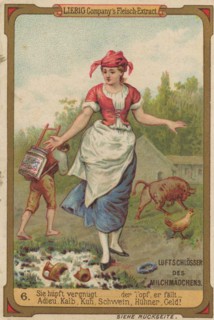 Series Of Pictures Of The Milkmaid'S Castles In The Air: She Jumps Happily