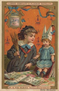 Image Series Girl Playing With A Doll: The Little School Mistress