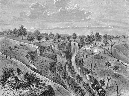 The Lal Lal Falls Near Ballarat In The British Colony Of Victoria