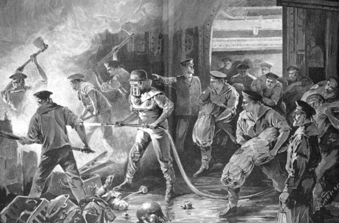 Fire On A Merchant Ship