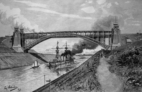The High Bridge At Levensau Near Kiel Over The Kiel Canal