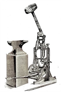 Illustration Of A Sledgehammer With Foot Operation