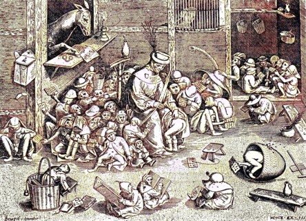 Satirical Representation Of A School Scene