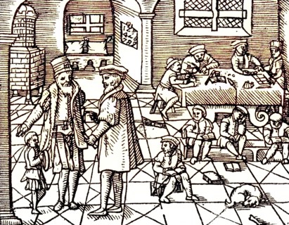 Interior Of A School For Writing And Arithmetic In The 16Th Century