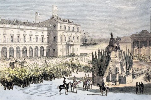 Homage Of The King Of Portugal On The Main Square Of Lisbon