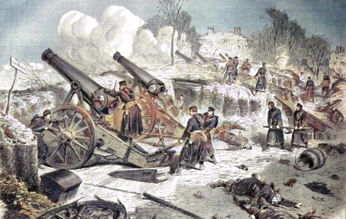Prussian Siege Battery No.3 In Park Rainen Near Paris