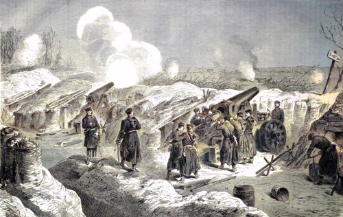 Battery Prussian Drawn Mortar No. 26 In Front Of Fort Double Couronne Near Saint Denis