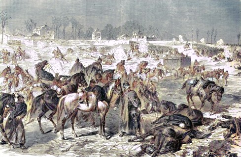 Wuerttemberg And Saxon Troops In The Grenade Fire Near Villiers On 30 November