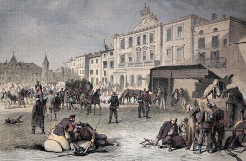 At The Marketplace And The Mairie In Pont-A-Mousson On 19 August