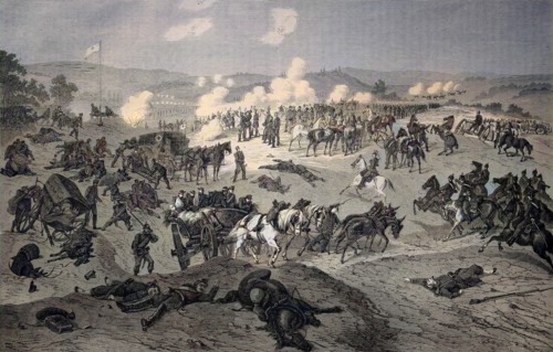 Battle And Supply Station For Wounded Soldiers At Nouart On August 29Th
