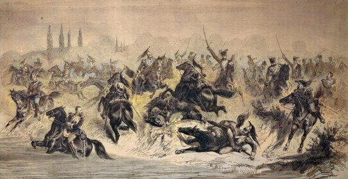 Attack Of The 13Th Prussian Hussars Regiment On French Cuirassiers At Beaumont On 30Th August
