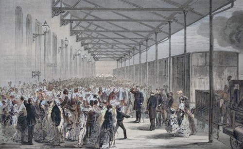 Reception Of The Crown Prince Of Prussia At The Berlin-Anhalter Station In Leipzig On July 26