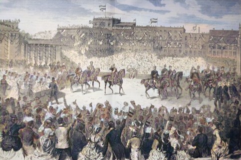 The Triumphal Procession Of The Emperor And His Troops Through The Brandenburg Gate In Berlin On June 16