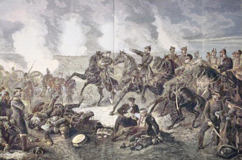 Crown Prince Frederick William Of Prussia And His Staff At The Battle Of Woerth On The 6Th Of August