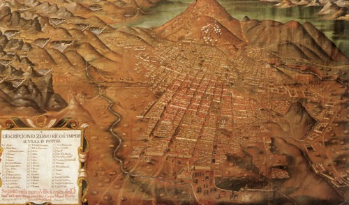 Map of Potosi, Peru 1758