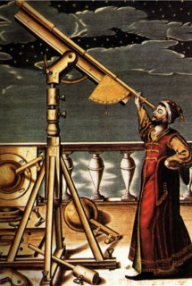 Astronomer and Telescope.