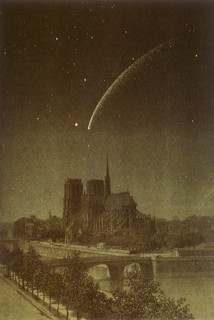 Donati Comet Over Notre-Dame.