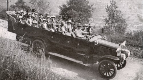 Car with Many People.