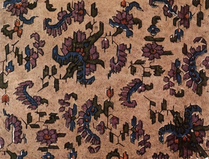 Paisley Flowers on Tan.