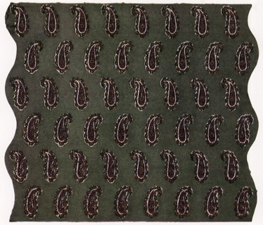 Dark on Green Paisley.