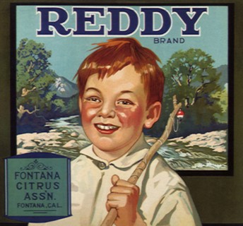 Red Haired Boy Fishing.