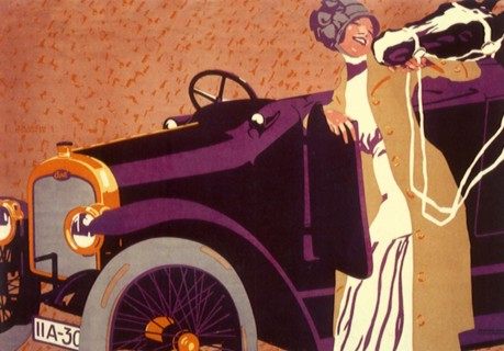 Woman, Car, and Horse.
