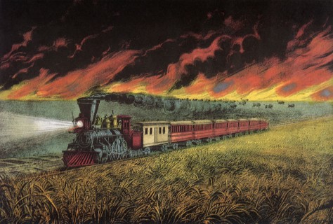 Train and Burning Prairie.