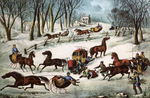 Several Sleighs.