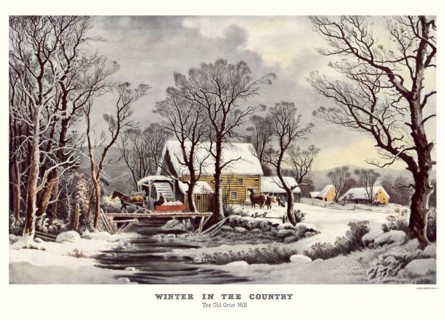 Sleigh and Farm House.
