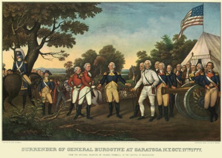 Surrender of General Burgoyne at Saratoga NY, Oct. 17th 1777.